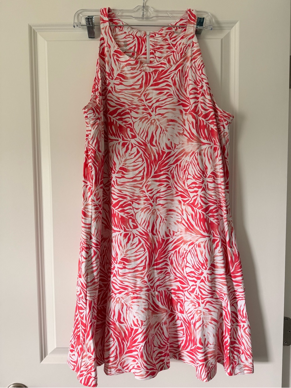 Tommy Bahama IslandZone Coral Tropical Flounce Dress | XL